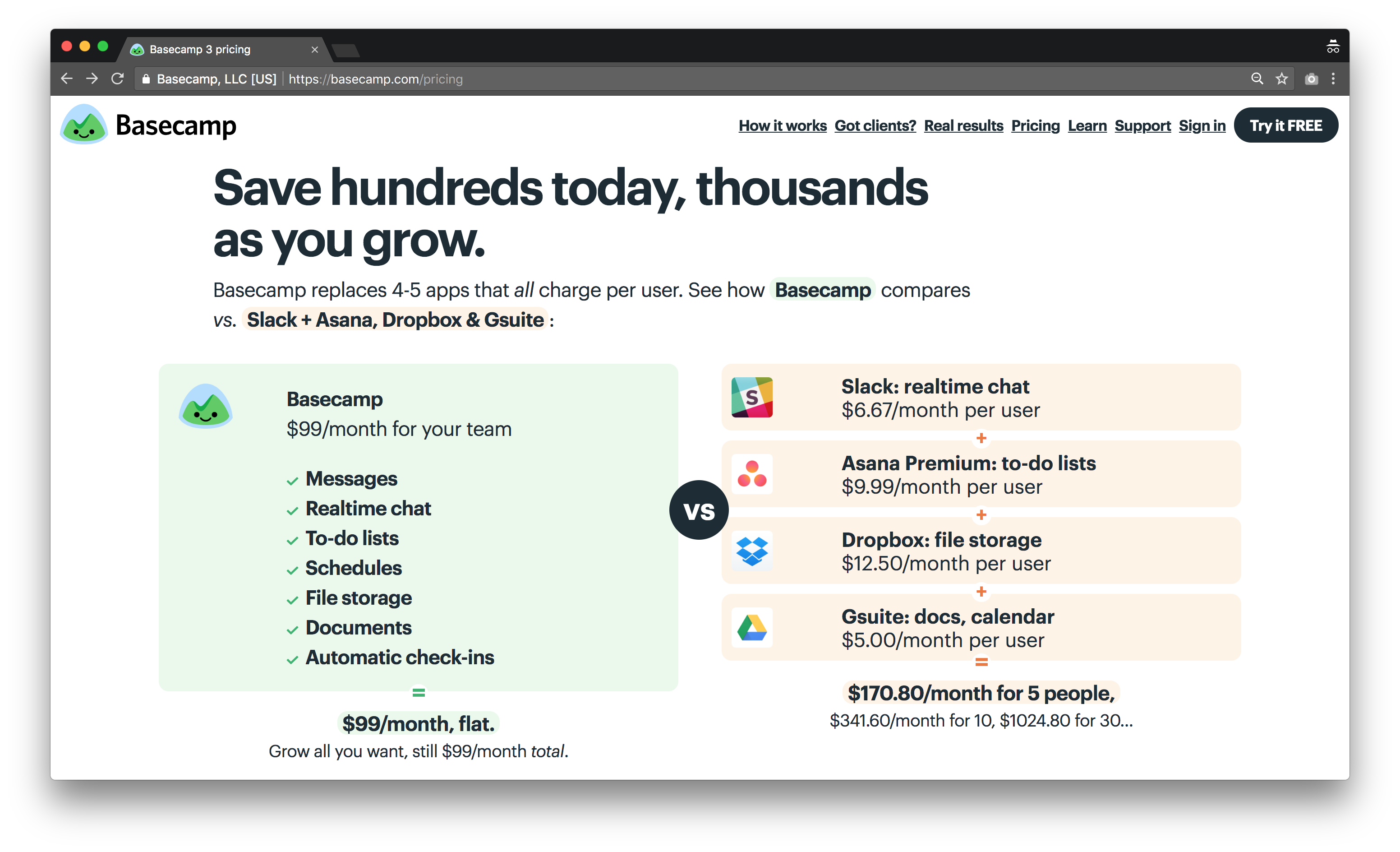 Basecamp vs trello vs slack